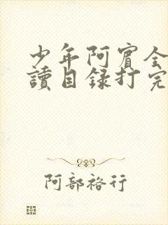 少年阿宾全文阅读目录打完