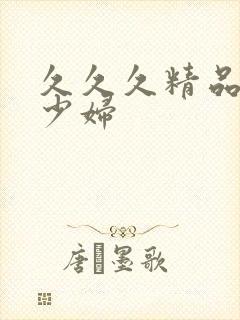 久久久精品人妻少妇