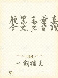 腹黑王爷喜当爹全文免费读