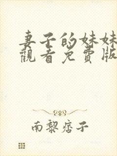 妻子的妹妹在线观看免费版电视剧全集封面