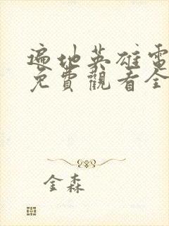 遍地英雄电视剧免费观看全集