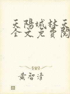 天阳城林天小说全文免费阅读