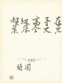 超级高手在都市叶辰全文免费阅读