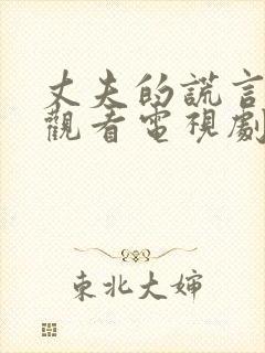 丈夫的谎言免费观看电视剧