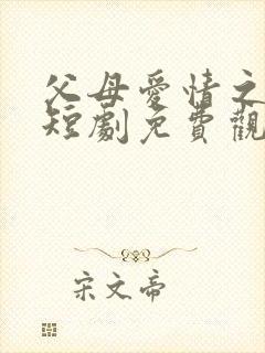 父母爱情之在续短剧免费观看完整版高清