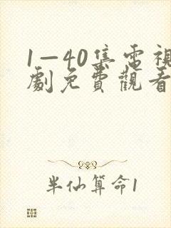 1—40集电视剧免费观看28集
