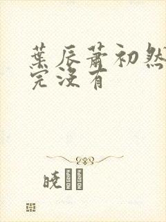 叶辰萧初然更新完没有