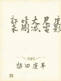 许晴大尺度做爰未删减电影封面