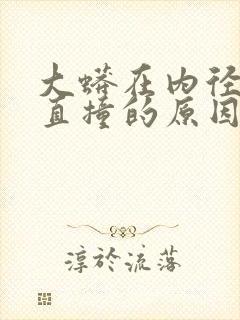 大蟒在内径横冲直撞的原因