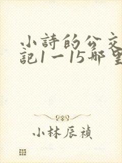小诗的公交车日记1一15哪里能看