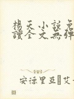 杨天小说免费阅读全文无弹窗