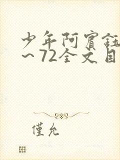 少年阿宾钰慧1～72全文目录免费阅读