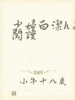 少妇白洁h在线阅读