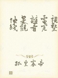 他是谁电视剧在线观看完整版免费