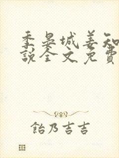 季晏城姜知夏小说全文免费阅读