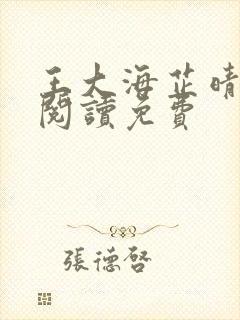 王大海芷晴在线阅读免费