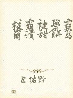 校霸被学霸玩到崩溃甜饼写手封面