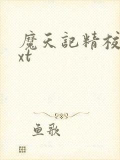 魔天记精校版txt