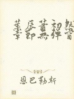 叶辰萧初然最新章节无弹窗