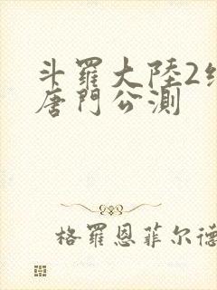 斗罗大陆2绝世唐门公测