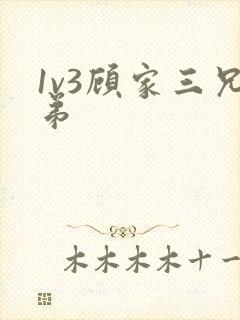 1v3顾家三兄弟封面