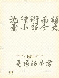 沈律珩南语乔清意小说全文免费阅读