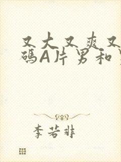 又大又爽又黄无码A片男和男