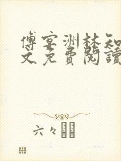 傅宴洲林知晚全文免费阅读封面