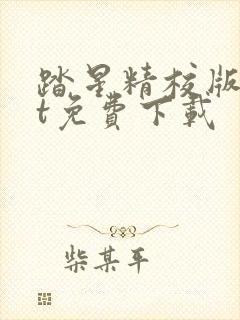 踏星精校版txt免费下载