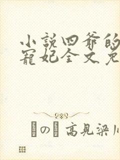 小说四爷的心尖宠妃全文免费阅读