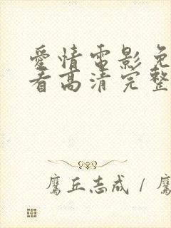 爱情电影免费观看高清完整版在线观看