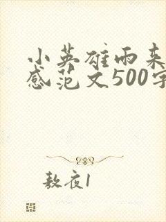 小英雄雨来读后感范文500字