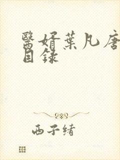 医婿叶凡唐若雪目录封面