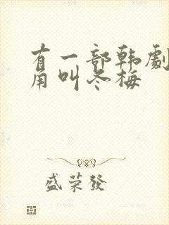 有一部韩剧女主角叫冬梅