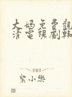 大妈免费观看高清电视剧韩剧