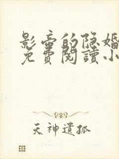 影帝的隐婚妻子免费阅读小说封面