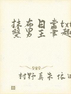 抹布日常txt双男主笔趣阁