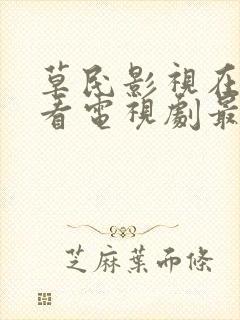 草民影视在线观看电视剧最新更新