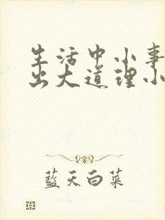 生活中小事情悟出大道理小故事