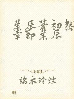 叶辰萧初然最新章节叶辰封面