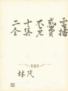 二十不惑电视剧全集免费播放封面