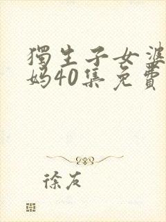 独生子女婆婆妈妈40集免费观看封面