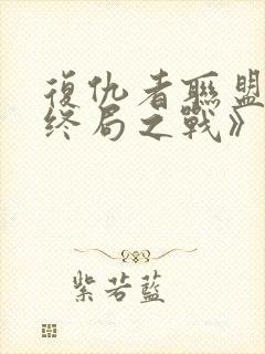 复仇者联盟4:终局之战》