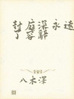 封庭深永远失去了容辞封面