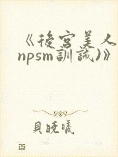 《后宫美人奴(npsm训诫)》封面
