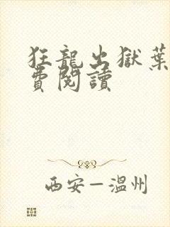 狂龙出狱叶风免费阅读