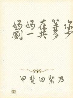 妈妈在等你电视剧一共多少集