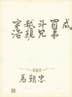 穿越斗罗成霍雨浩亲兄弟