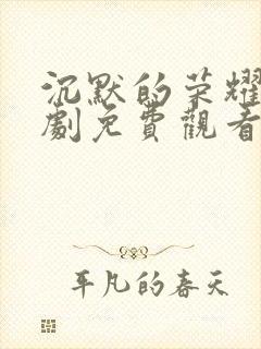 沉默的荣耀电视剧免费观看全集完整