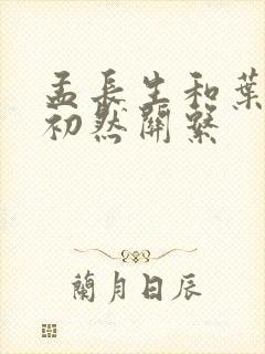 孟长生和叶辰萧初然关系